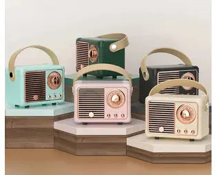 Retro mini wireless bluetooth speaker Branded By Barta