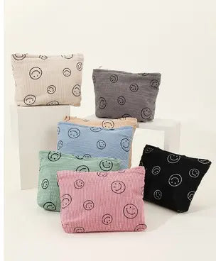 Corduroy Cosmetic Pouch Bag Large 42POPS