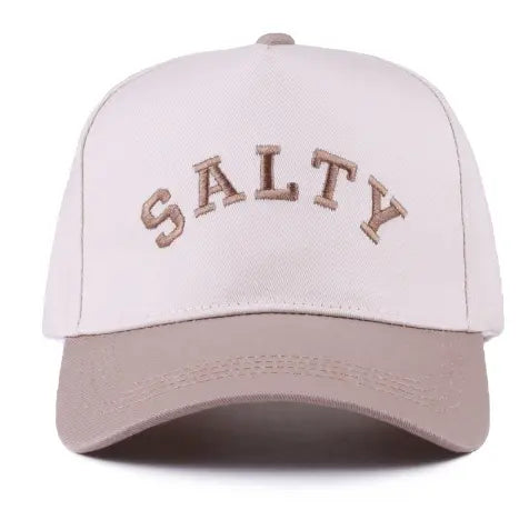 Salty embroidered two-tone canvas cotton cap 42POPS