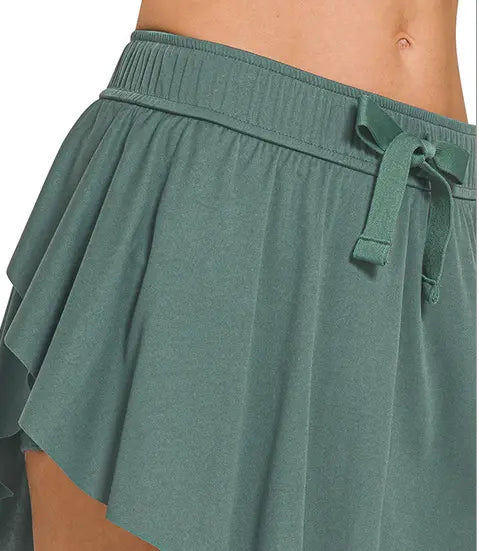 Ruffle hem tennis skirt with hidden inner pockets Branded By Barta