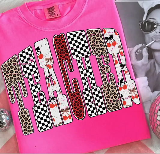 Checkered Cherry Teacher brandedbybarta