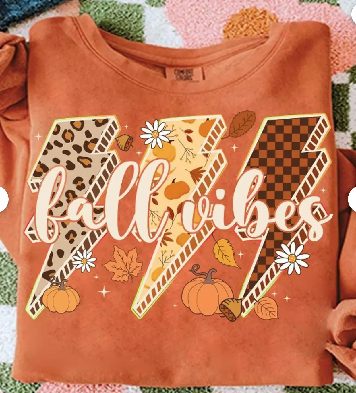Fall Vibes Lightning Bolt Branded By Barta