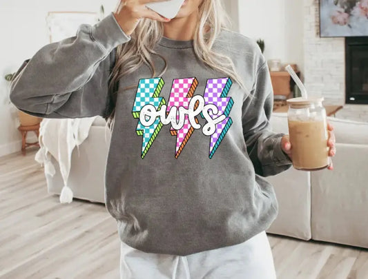 Owls Colorful Checkered LB Tee brandedbybarta