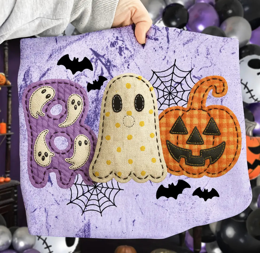 Faux Embroidered Boo Branded By Barta