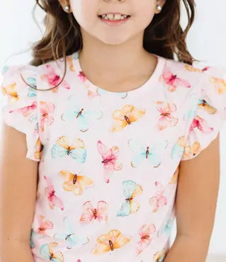 Butterfly Kisses S/S Ruffle Tee Rufflеѕ & Bоwtіеѕ - Affordable Boys & Girls Clothing