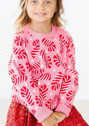 Candy Canes Sweater Rufflеѕ & Bоwtіеѕ - Affordable Boys & Girls Clothing