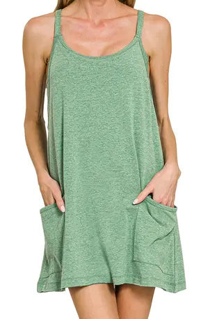 Mini Dress W/ Built In Romper Branded By Barta