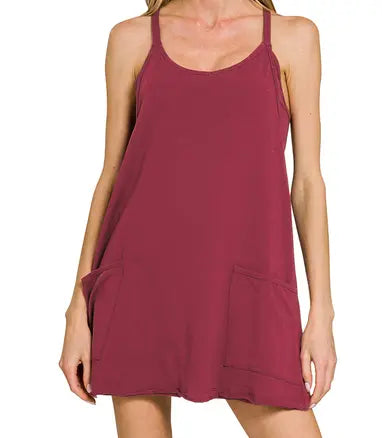 Mini Dress W/ Built In Romper Branded By Barta