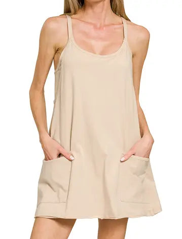 Mini Dress W/ Built In Romper Branded By Barta