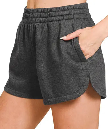 Acid Wash Elastic Shorts Branded By Barta