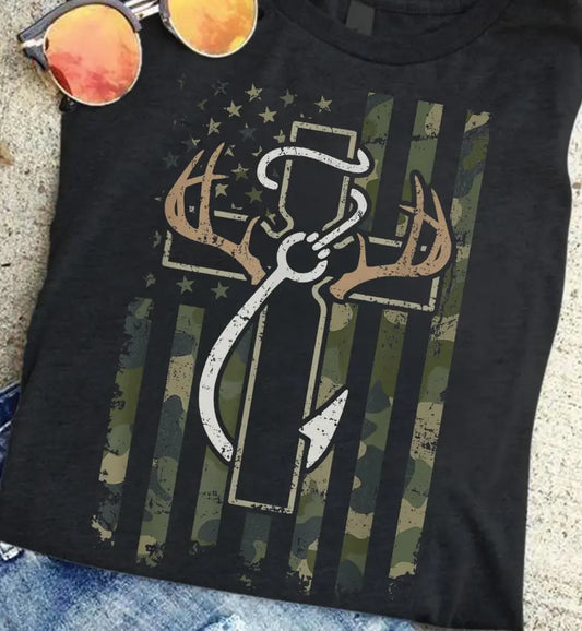 Camo Flag Cross brandedbybarta