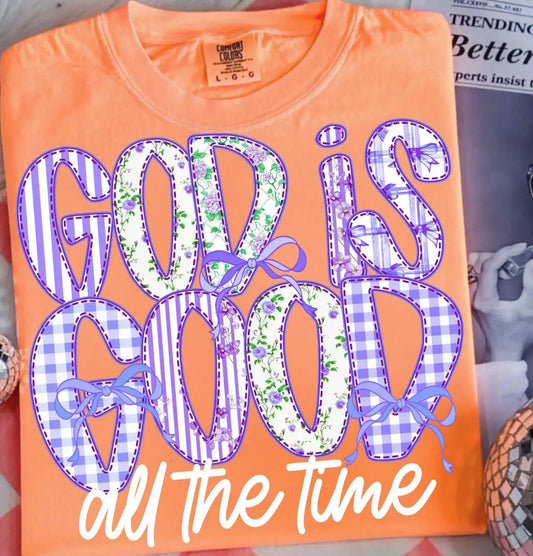 God Is Good Purple Plaid brandedbybarta