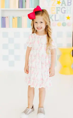Rosie Posie S/S Pocket Twirl Dress Rufflеѕ & Bоwtіеѕ - Affordable Boys & Girls Clothing