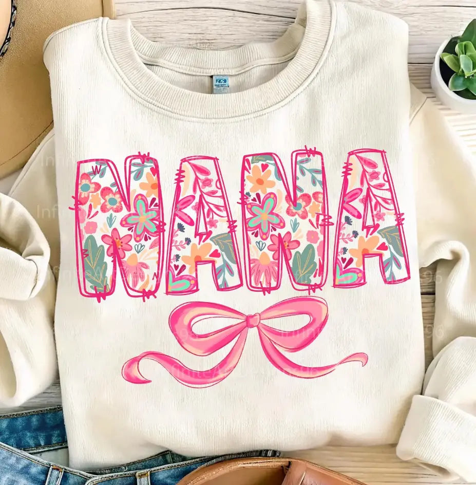 Nana Wildflowers Bow brandedbybarta