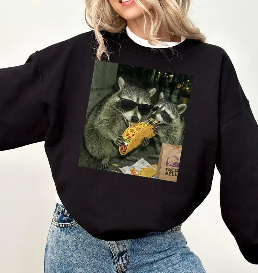 Racoon Eating Tacos brandedbybarta