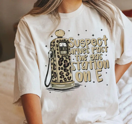 Suspect drives past gas station on E leopard brown - Branded By Barta