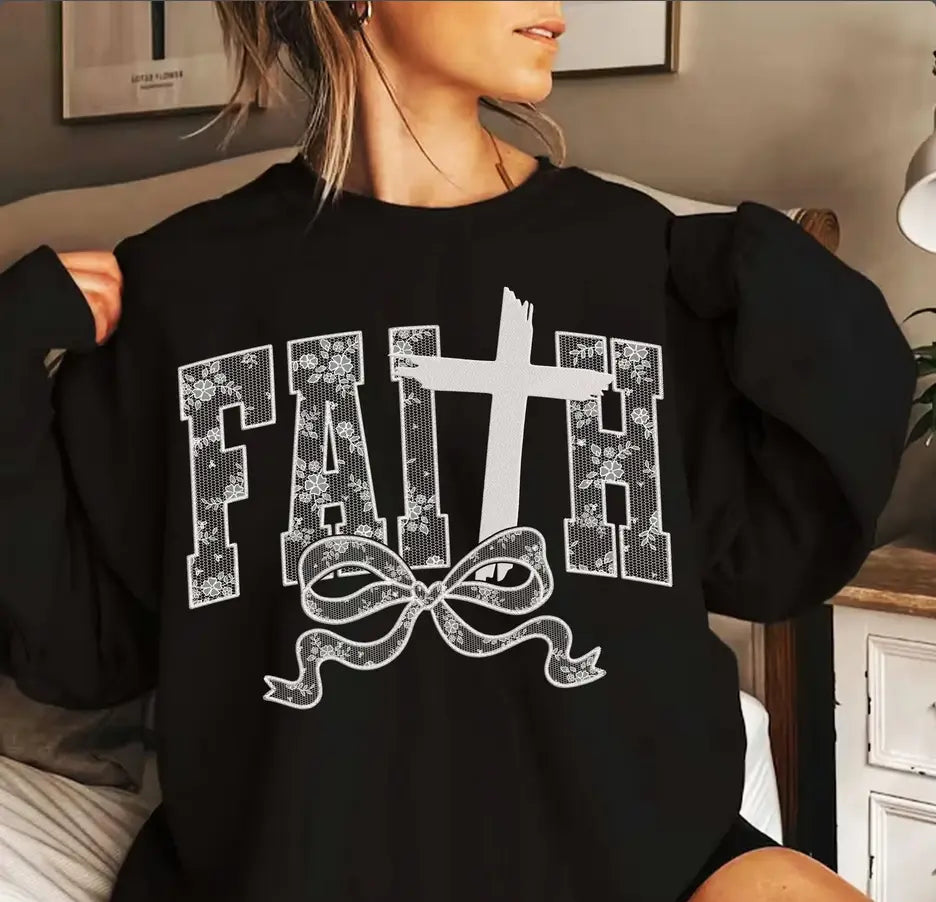Lace faith cross