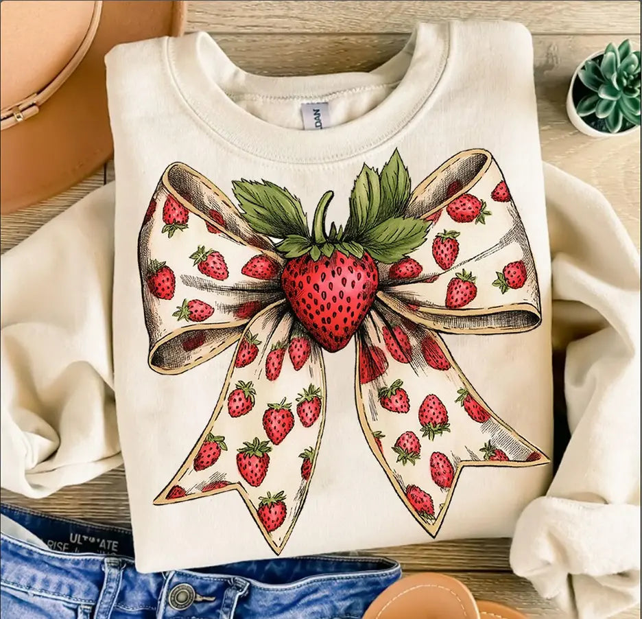Strawberry bow - Branded By Barta