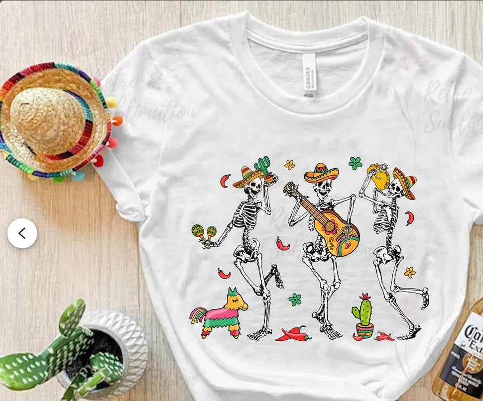 Fiesta dancing skeleton - Branded By Barta