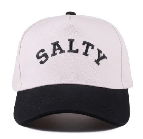 Salty embroidered two-tone canvas cotton cap 42POPS