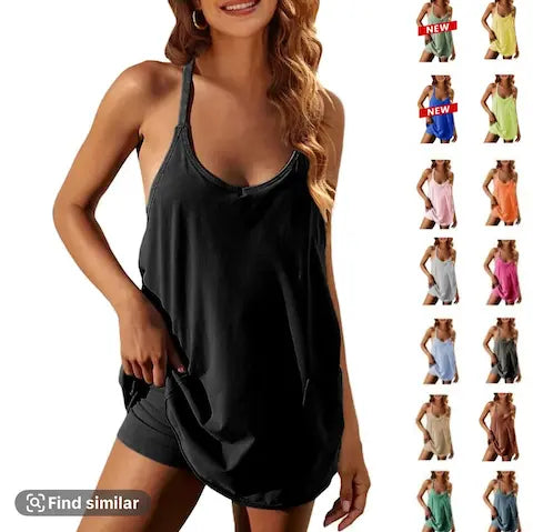 Mini dress with built-in romper liner Branded By Barta