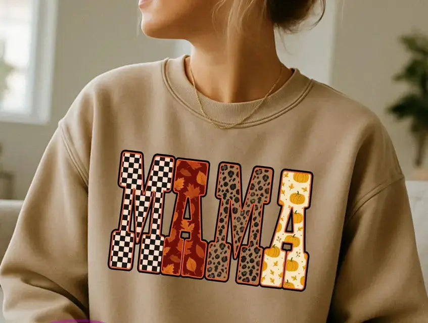 Fall Mama Checkered Branded By Barta