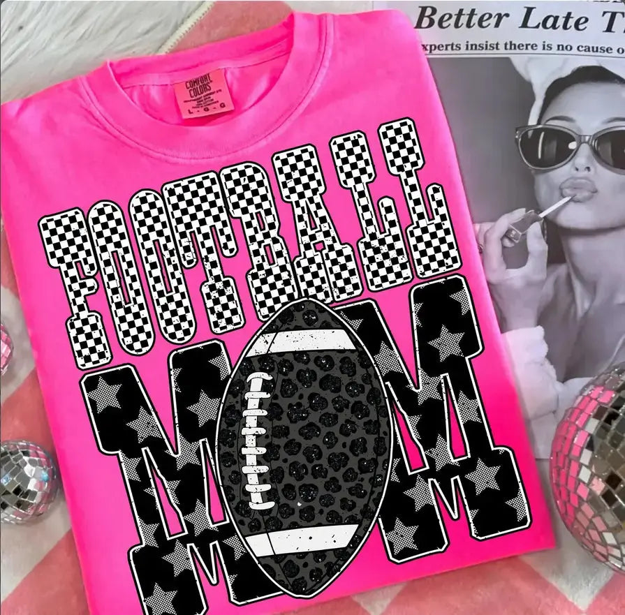 Football Mom Checkered brandedbybarta