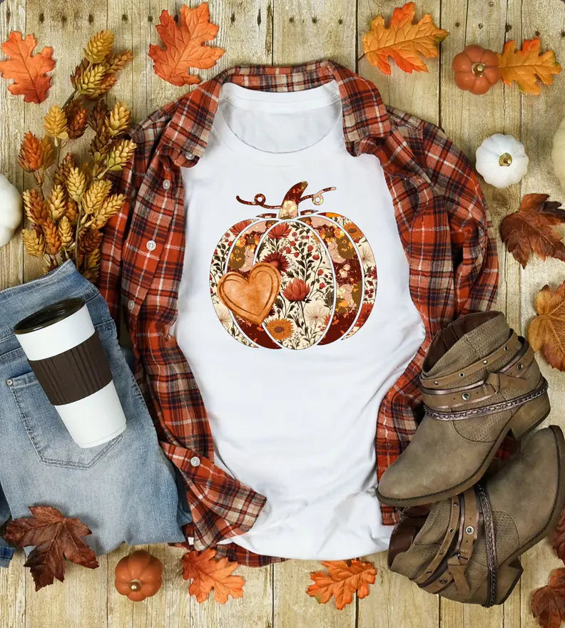 Fall Pumpkin with heart brandedbybarta