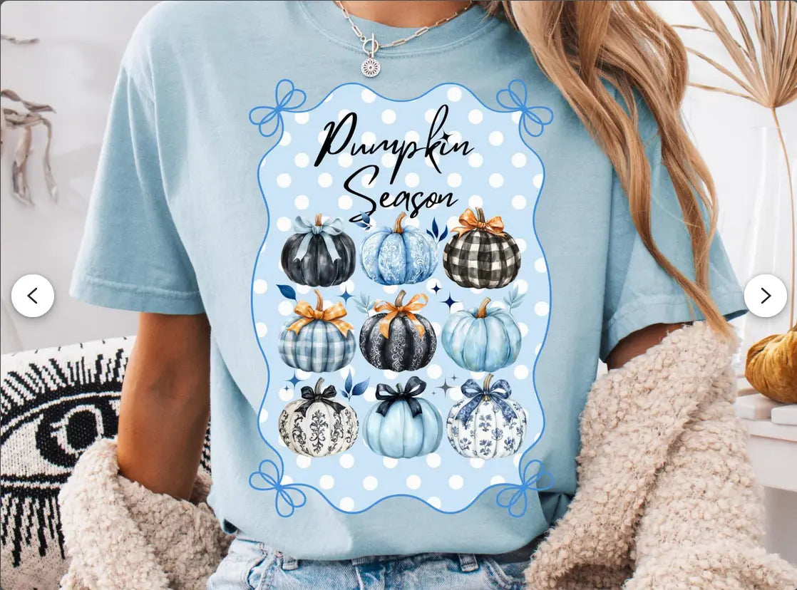 Pumpkin Season Blue Collage brandedbybarta