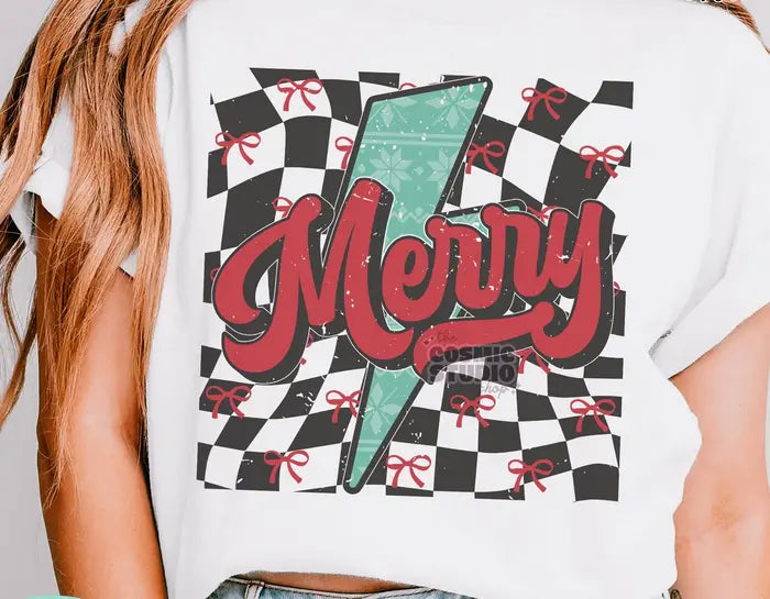 Merry Checkered with bow Branded By Barta