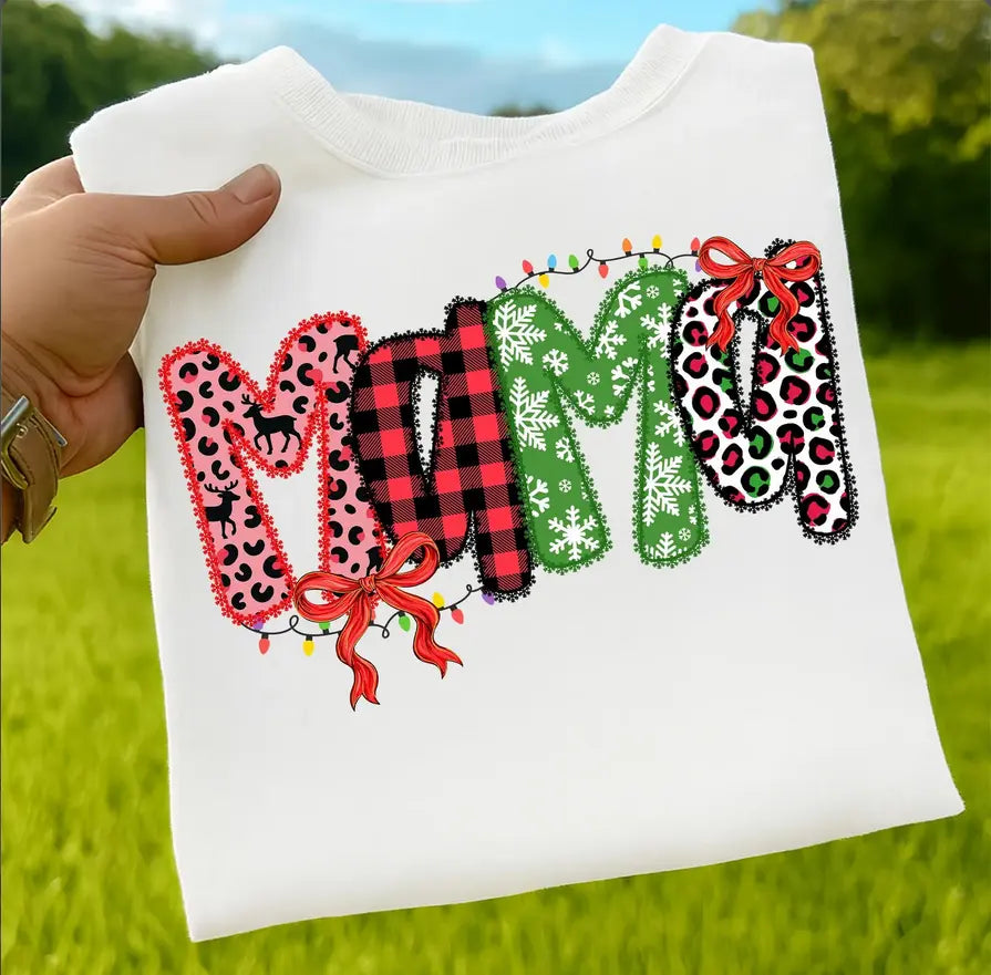 Mama Christmas lights Branded By Barta