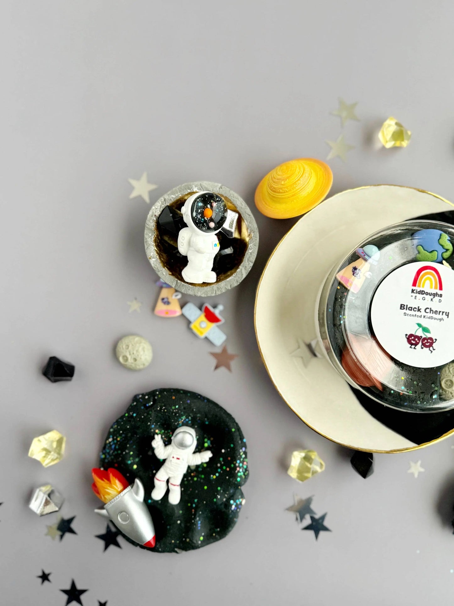 Space (Black Cherry) KidDough Play Kit - Branded By Barta