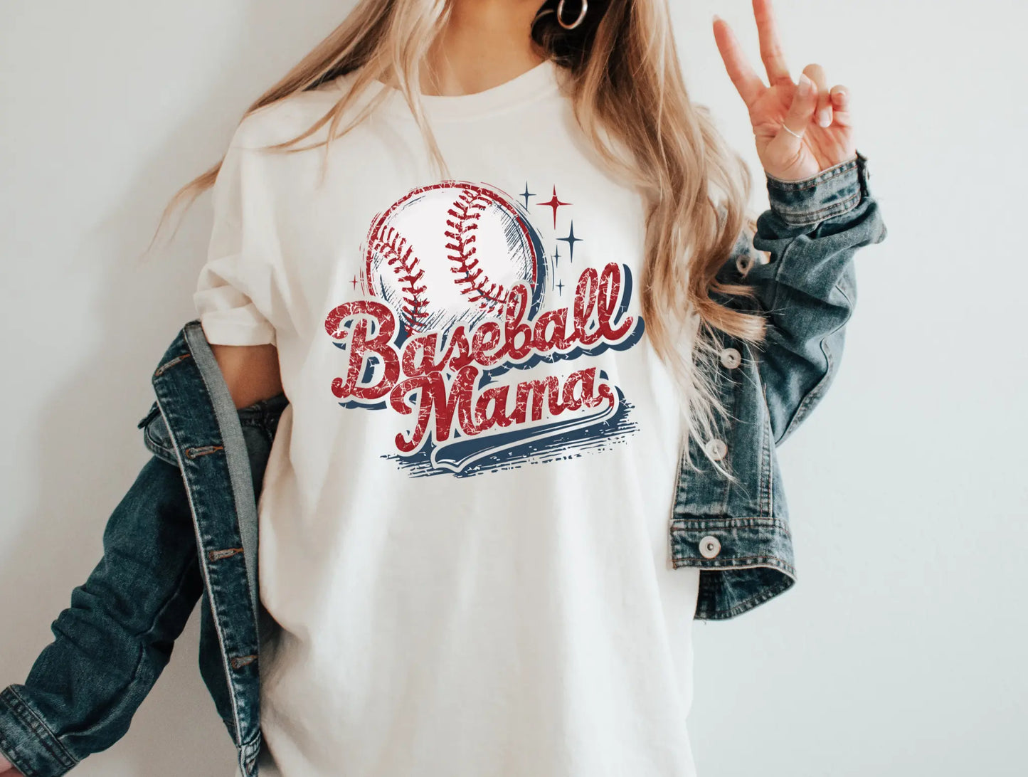 Baseball Mama red and blue