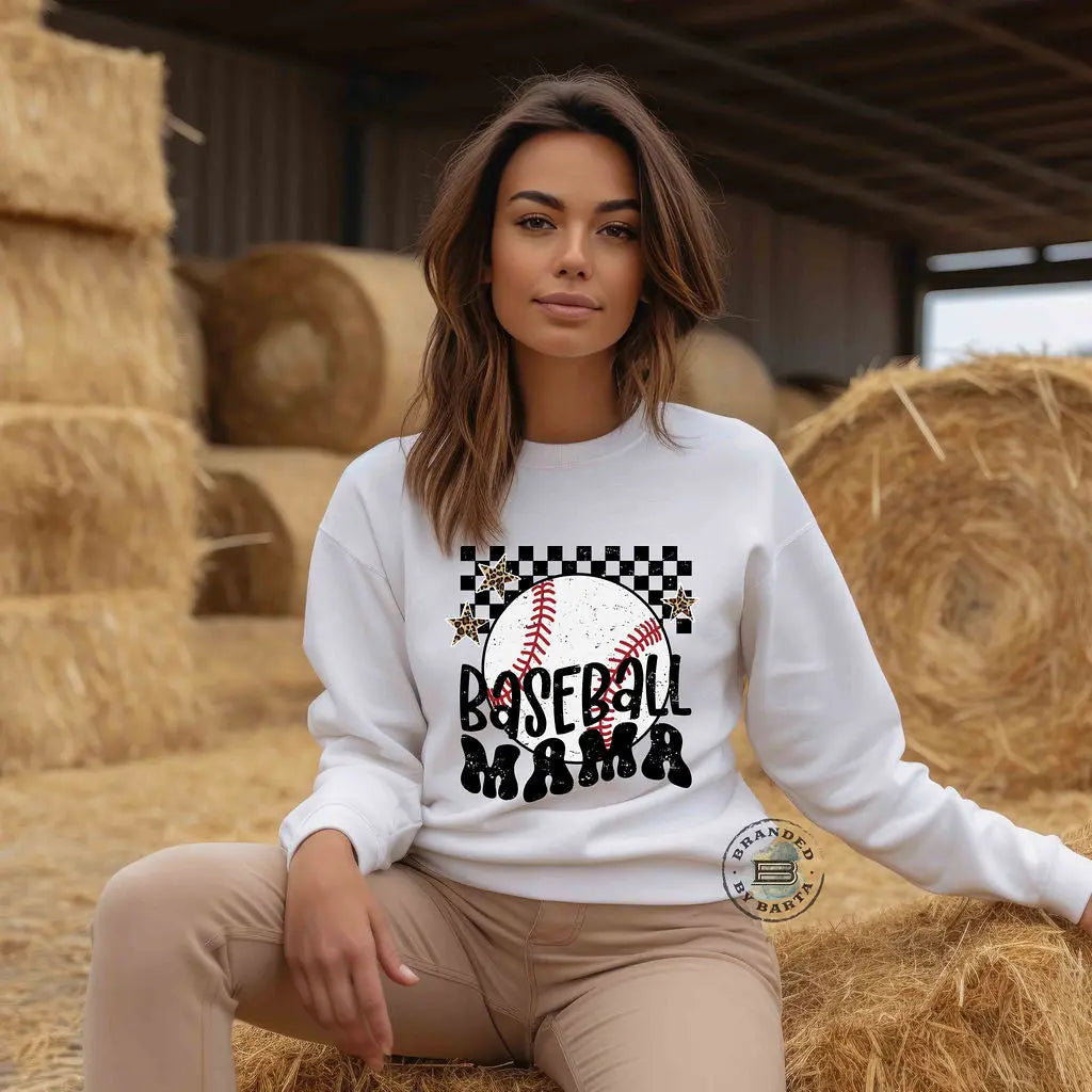 Baseball Mama Checkered Retro - Branded By Barta