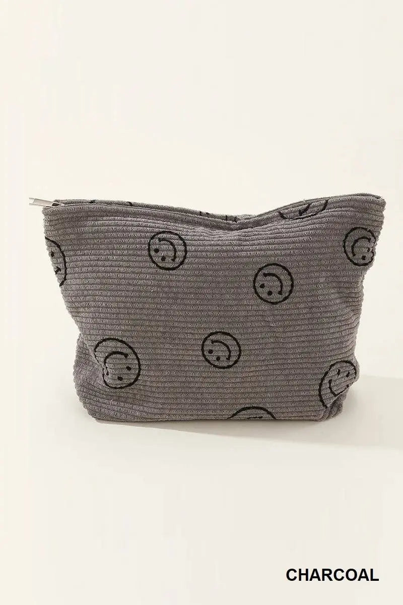 Corduroy Cosmetic Pouch Bag - Branded By Barta