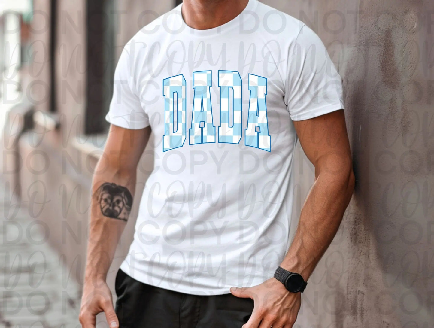 Blue checkered dada