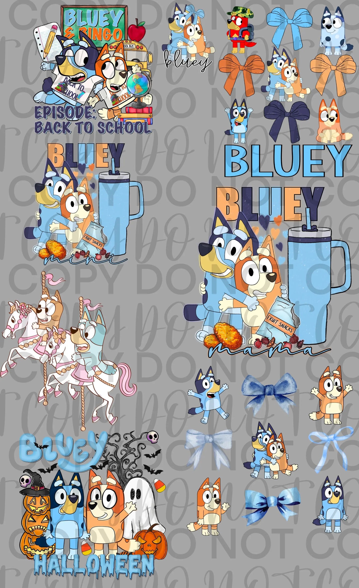 Bluey Premade Gang Sheet - Branded By Barta