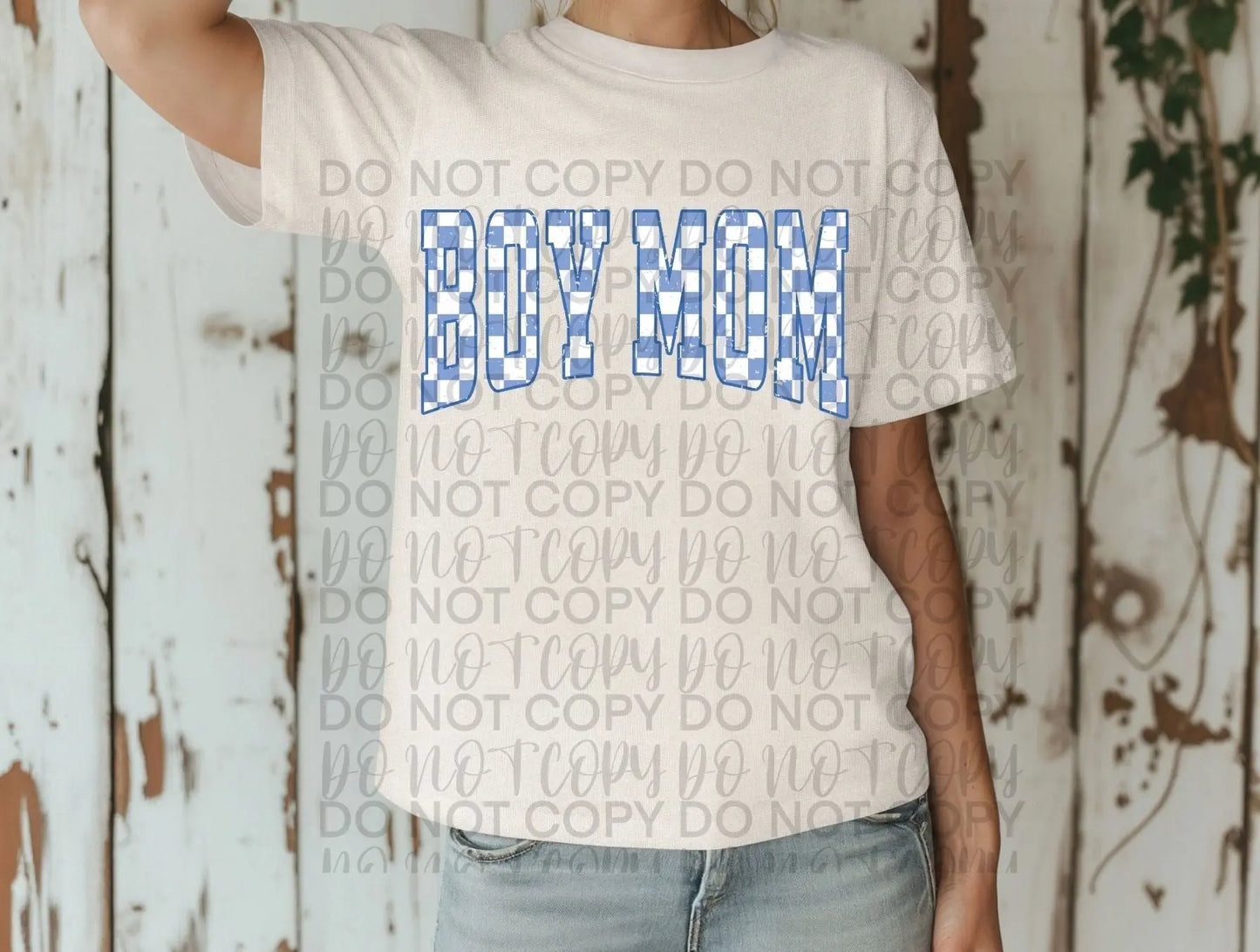 Boy mom checkered - Branded By Barta