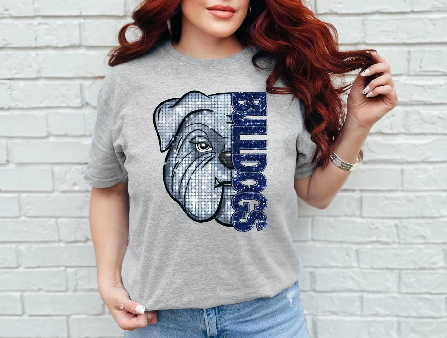 Bulldog Blue Glitter brandedbybarta
