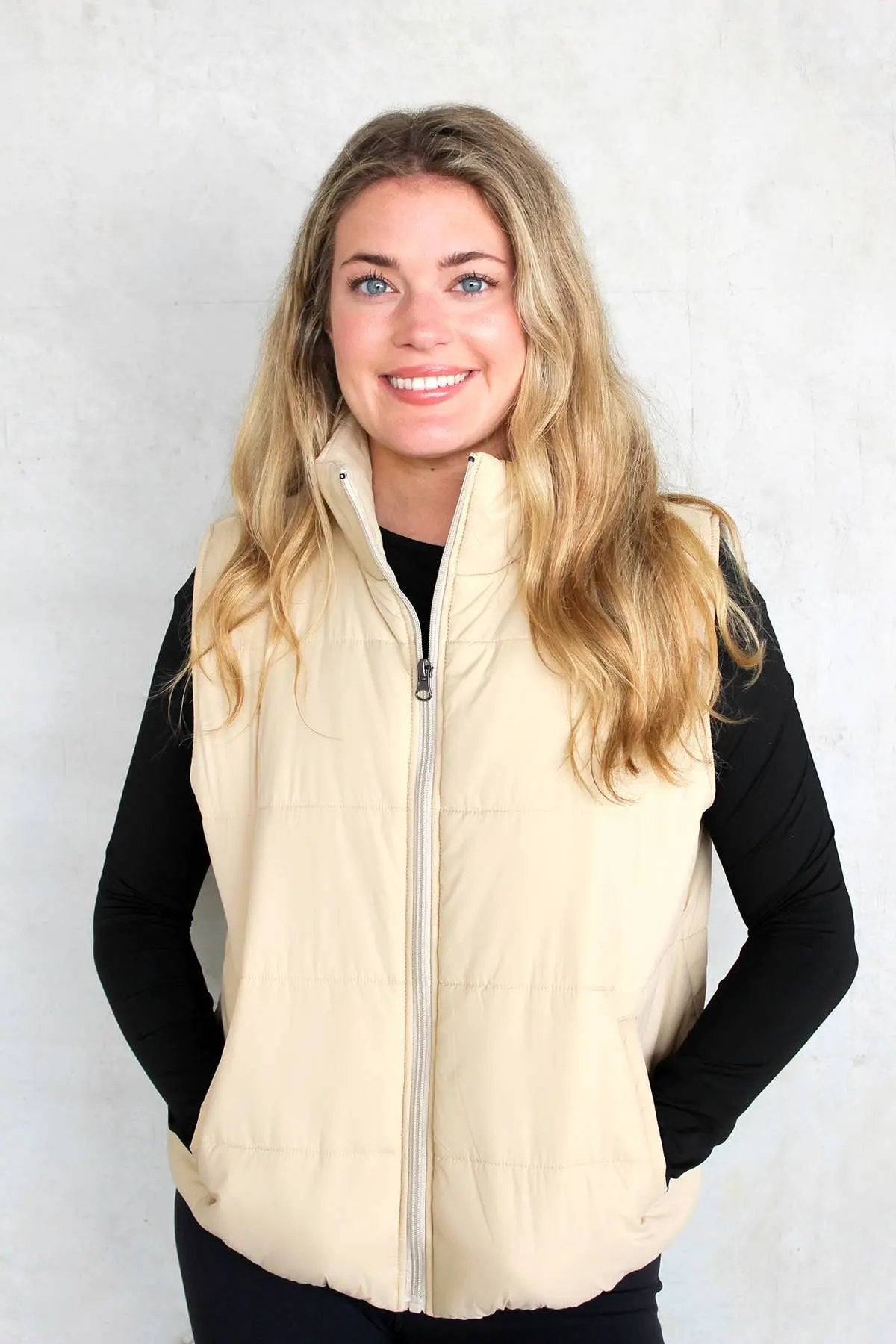 Brandy Puffy Zip-Up Vest w/ Pockets JNC RT (Jen & Co. Outlet)