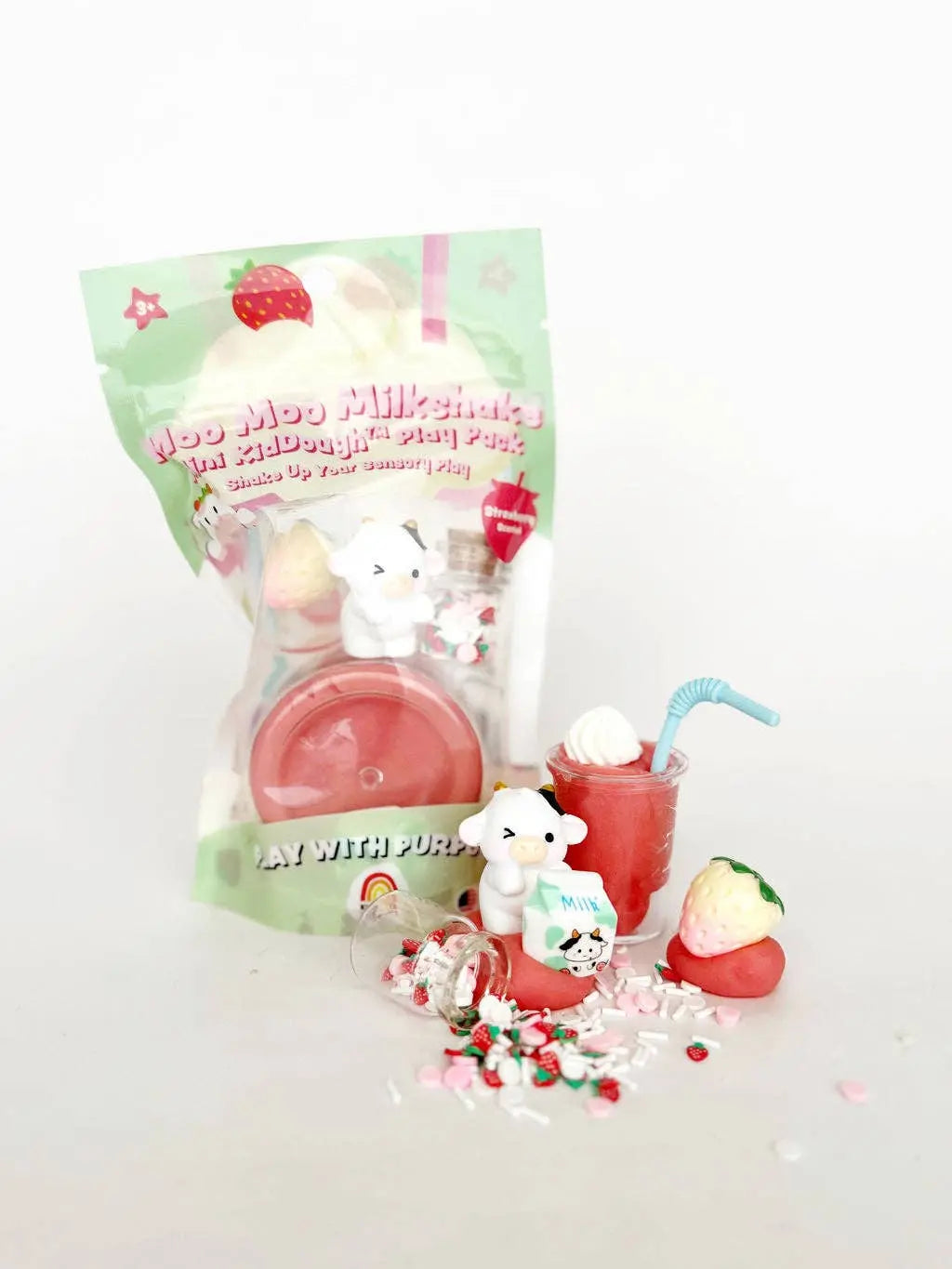 Moo Moo Milkshake Mini KidDough Play Pack Earth Grown KidDoughs (KidDoughs by EGKD)