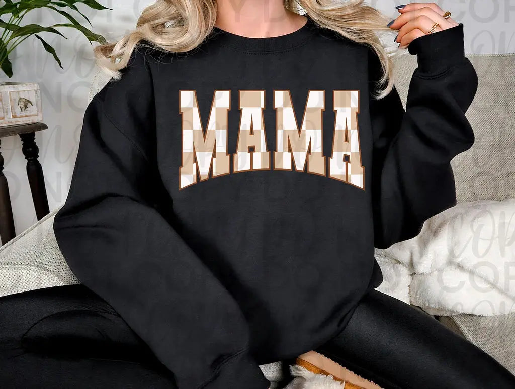 Checkered Mama Tan - Branded By Barta