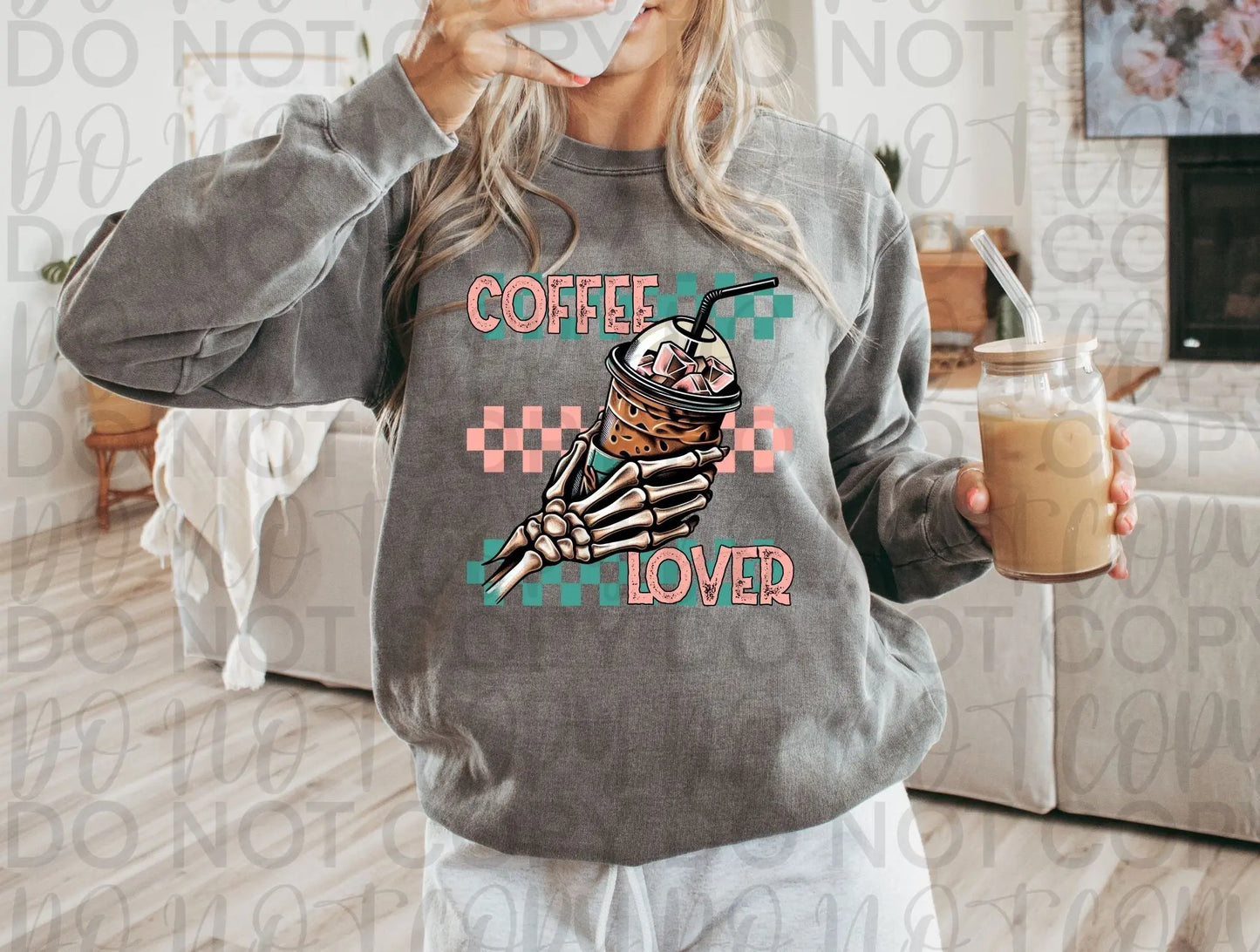 Coffee lover skull hand - Branded By Barta