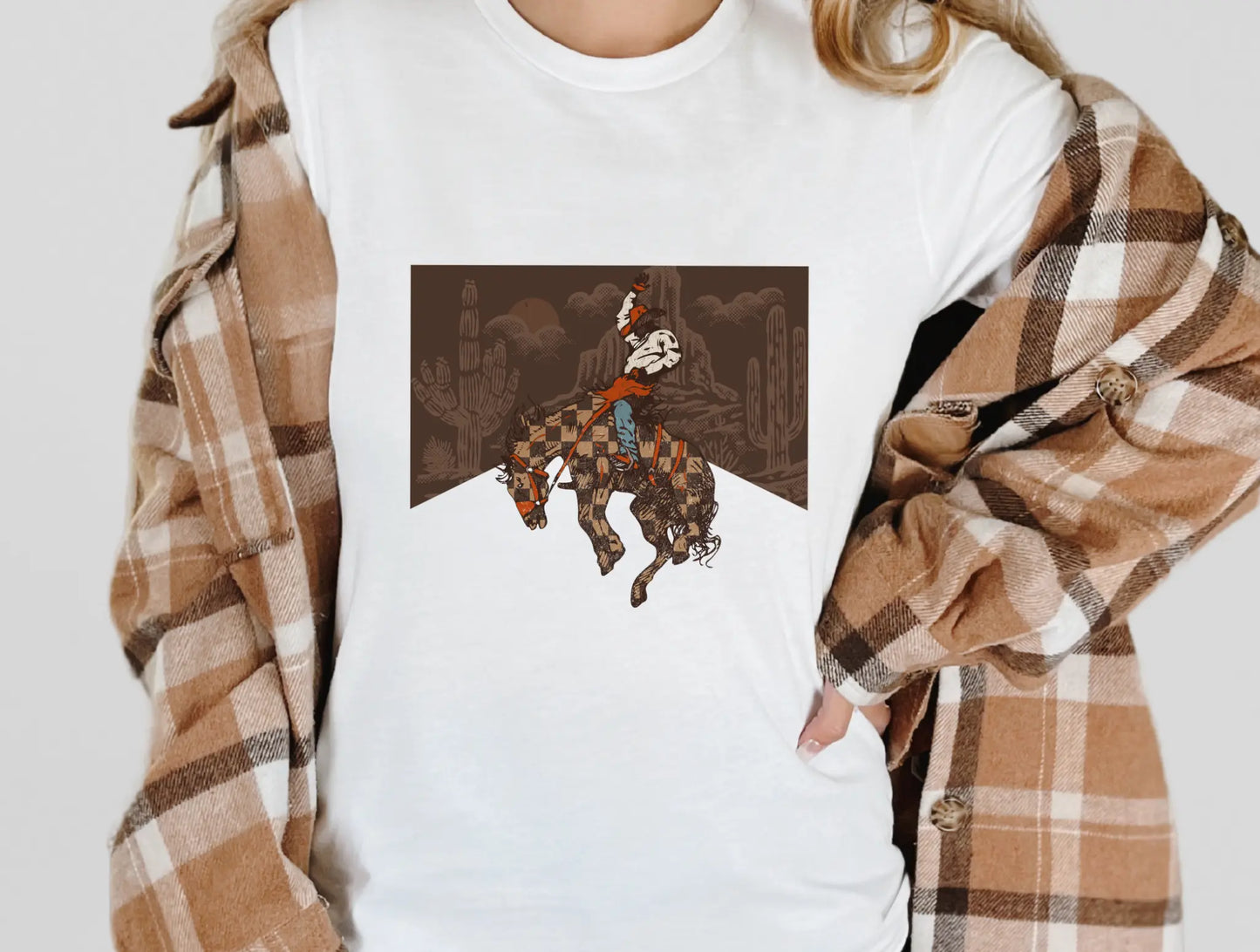 Checkered bucking horse - Branded By Barta