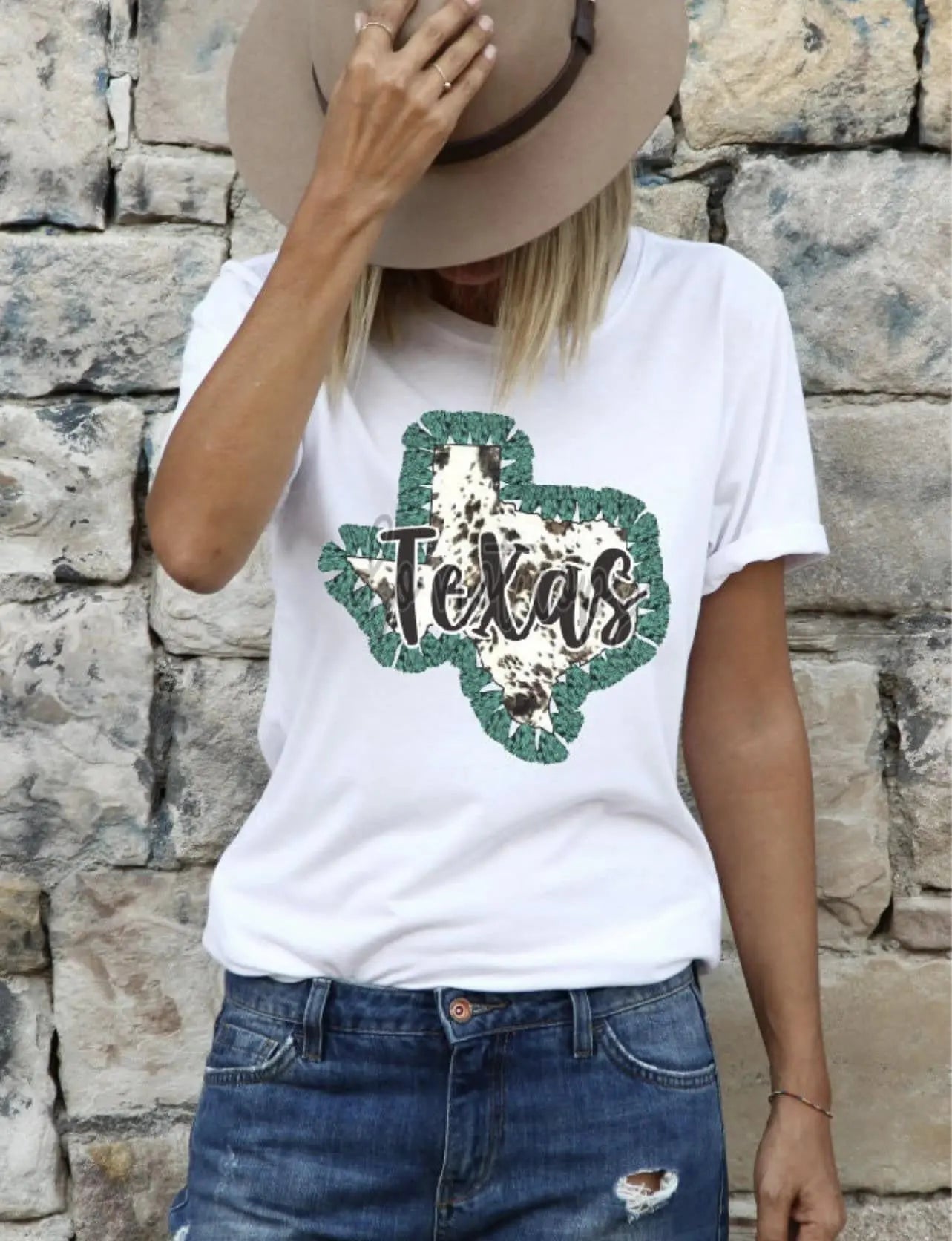 Cow Print & Fringe Texas