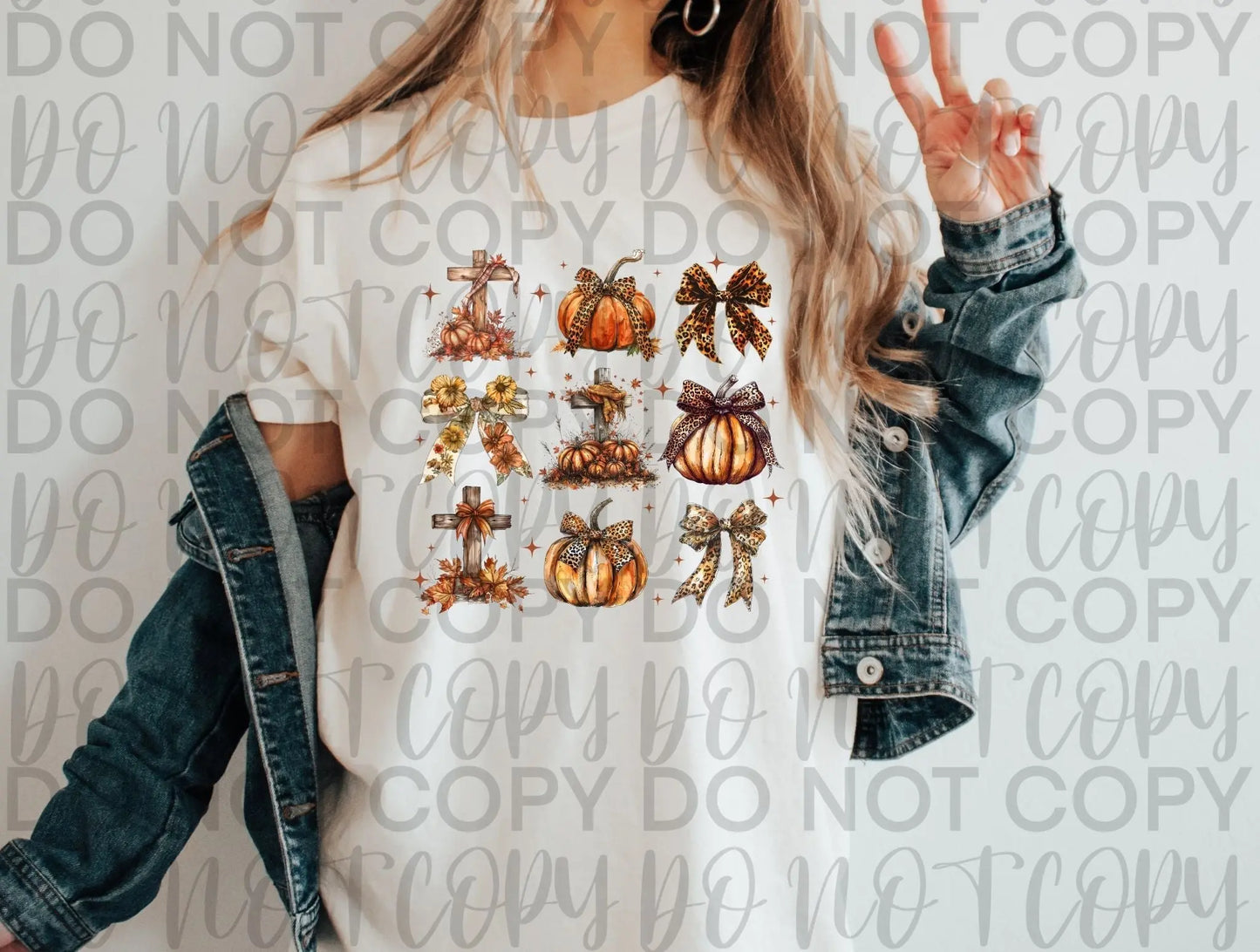 Collage cross, pumpkin, bow fall - Branded By Barta