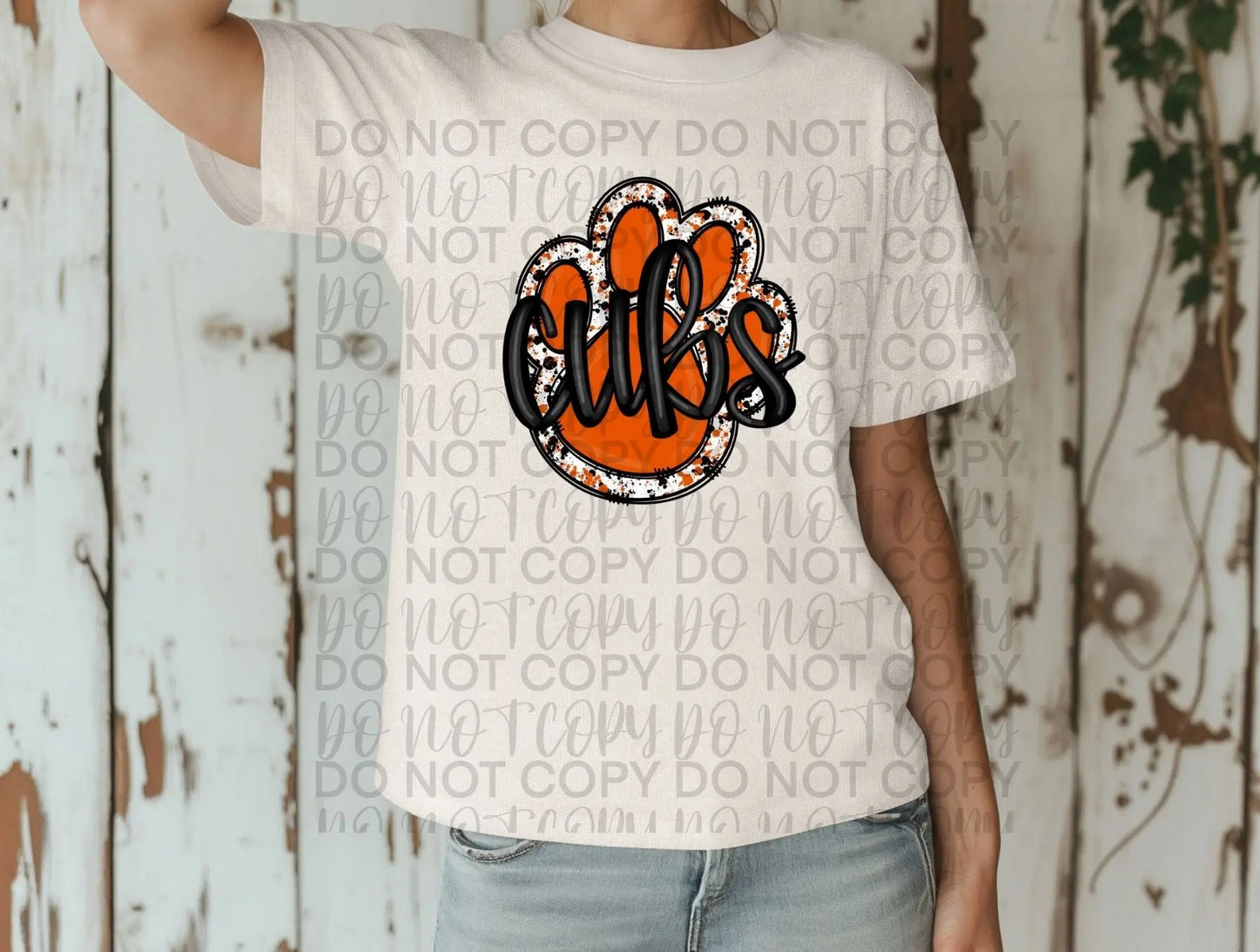 cubs orange black paw - Branded By Barta