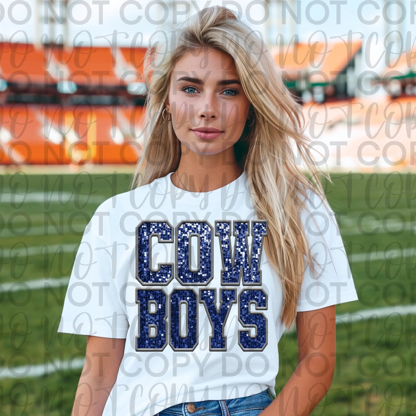 Cowboys Faux Glitter - Branded By Barta