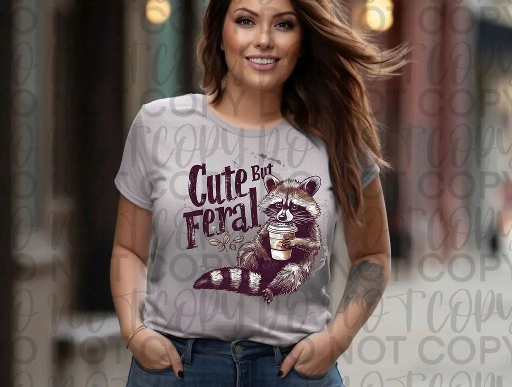 Cute But Feral Coon And Coffee - Branded By Barta