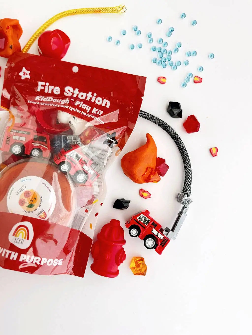 Fire Station KidDough Play Kit Earth Grown KidDoughs (KidDoughs by EGKD)